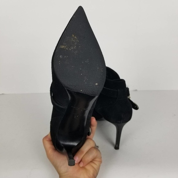 Saint Laurent black suede heeled booties, size 37 - Picture 9 of 9